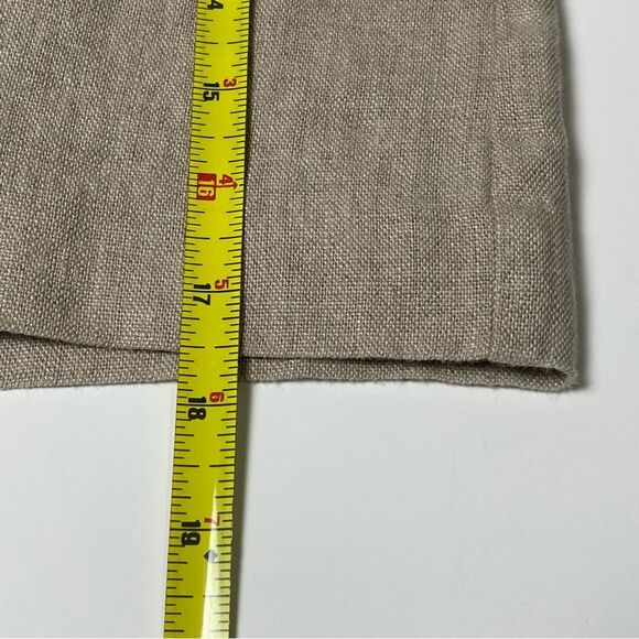 Ann Taylor Loft 100% Linen Biege Mini Skirt W/ Contrasting Hem Women's Size 2 - Picture 6 of 14